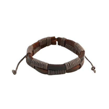 Leather Bracelet-Morganite Gems