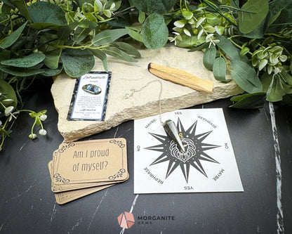 Leo Pendulum Set – Astrology Crystal Divination Kit with Zodiac Mat Gift Box & Confidence-Boosting Energy Tools