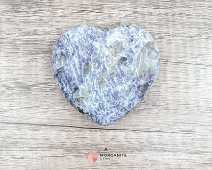 Lepidolite Heart Crystals – Soothing and Calming Stones for Emotional Balance and Stress Relief-Morganite Gems