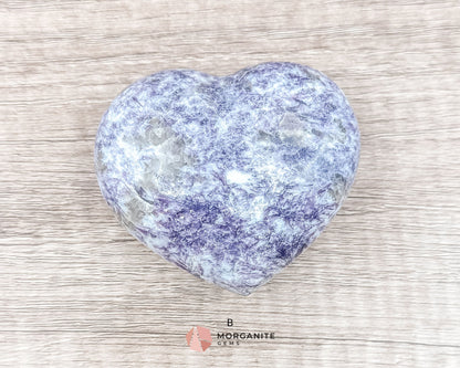 Lepidolite Heart Crystals – Soothing and Calming Stones for Emotional Balance and Stress Relief-Morganite Gems