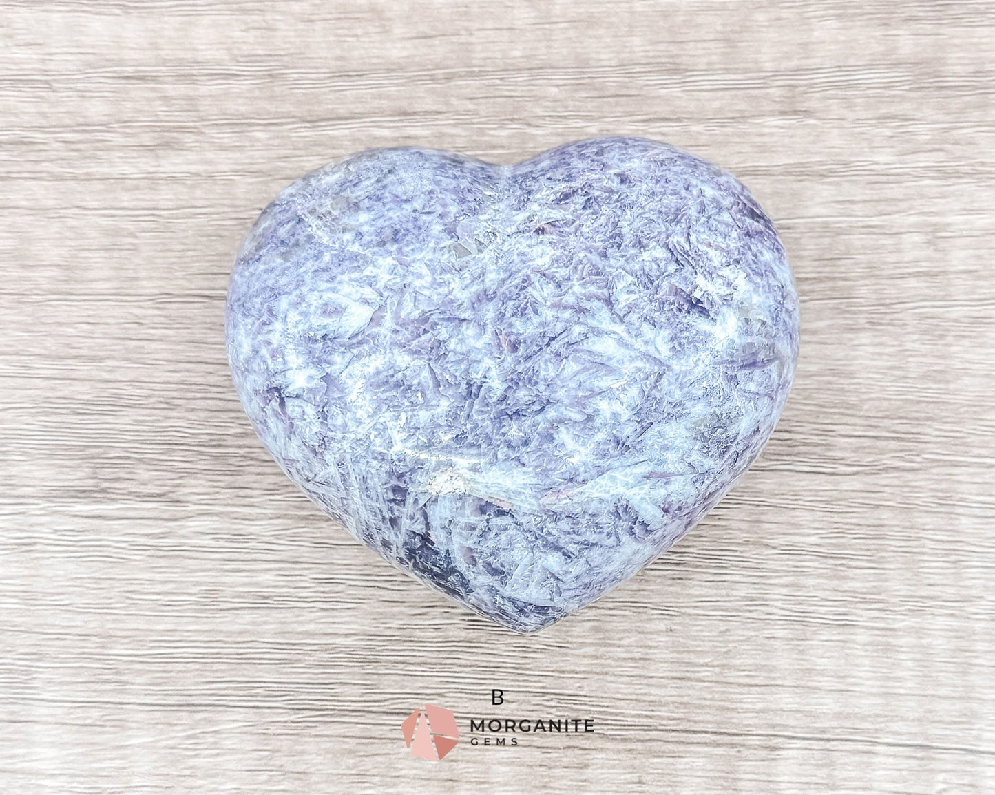 Lepidolite Heart Crystals – Soothing and Calming Stones for Emotional Balance and Stress Relief-Morganite Gems