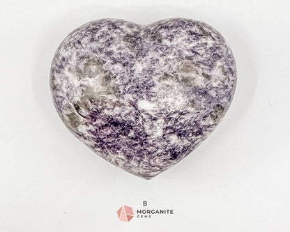 Lepidolite Heart Crystals – Soothing and Calming Stones for Emotional Balance and Stress Relief-Morganite Gems