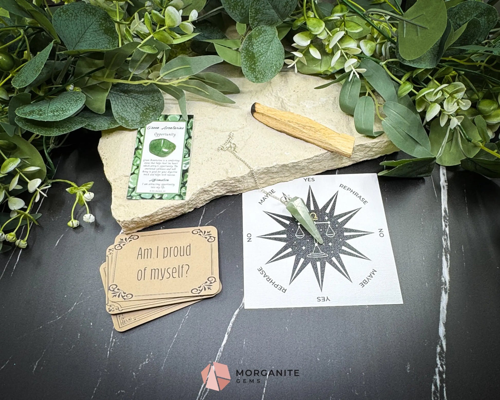 Libra Pendulum Set – Crystal Divination Kit with Zodiac Mat Gift Box & Energy Tools for Balance & Clarity