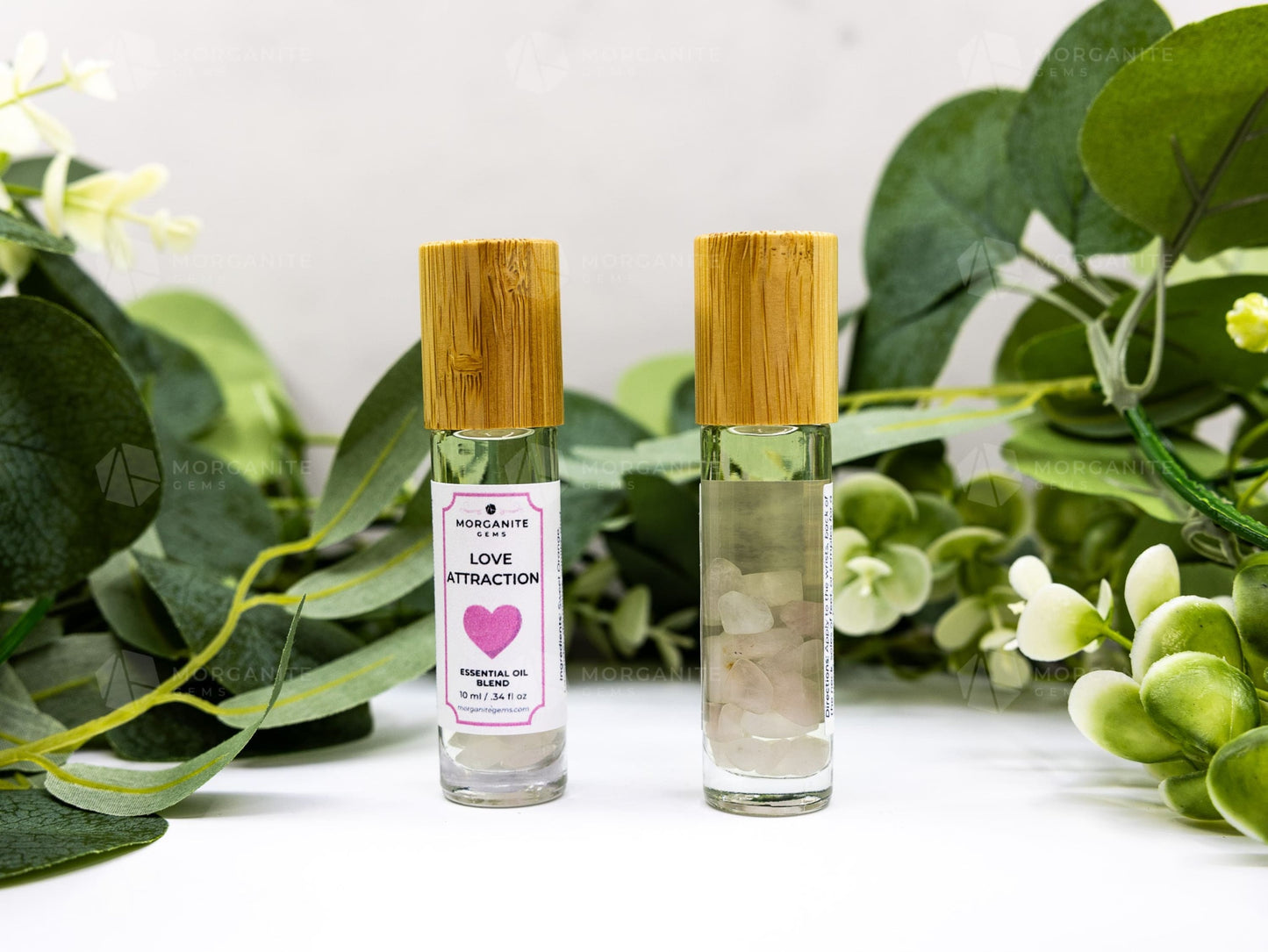 Love Attraction Roll-On Essential Oil Blend-Morganite Gems