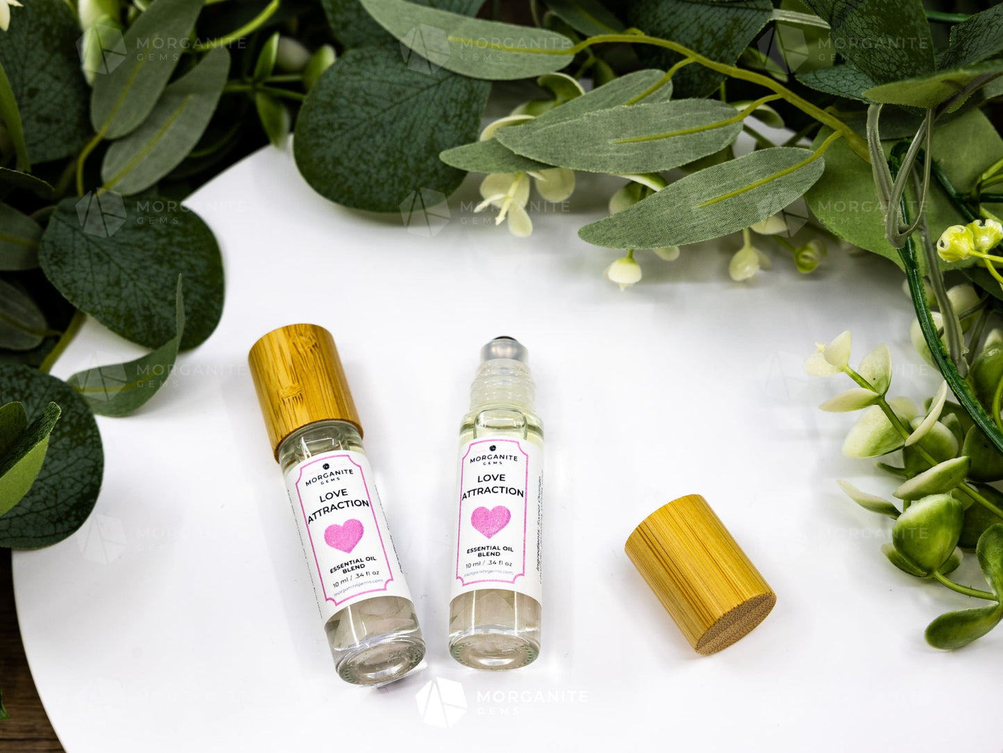 Love Attraction Roll-On Essential Oil Blend-Morganite Gems