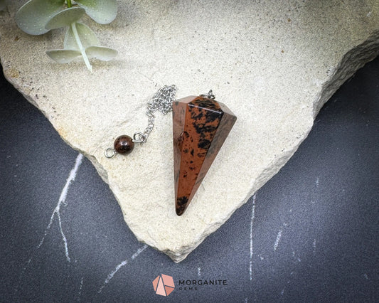 Mahogany Obsidian Pendulum for Grounding & Healing - Metaphysical Crystals