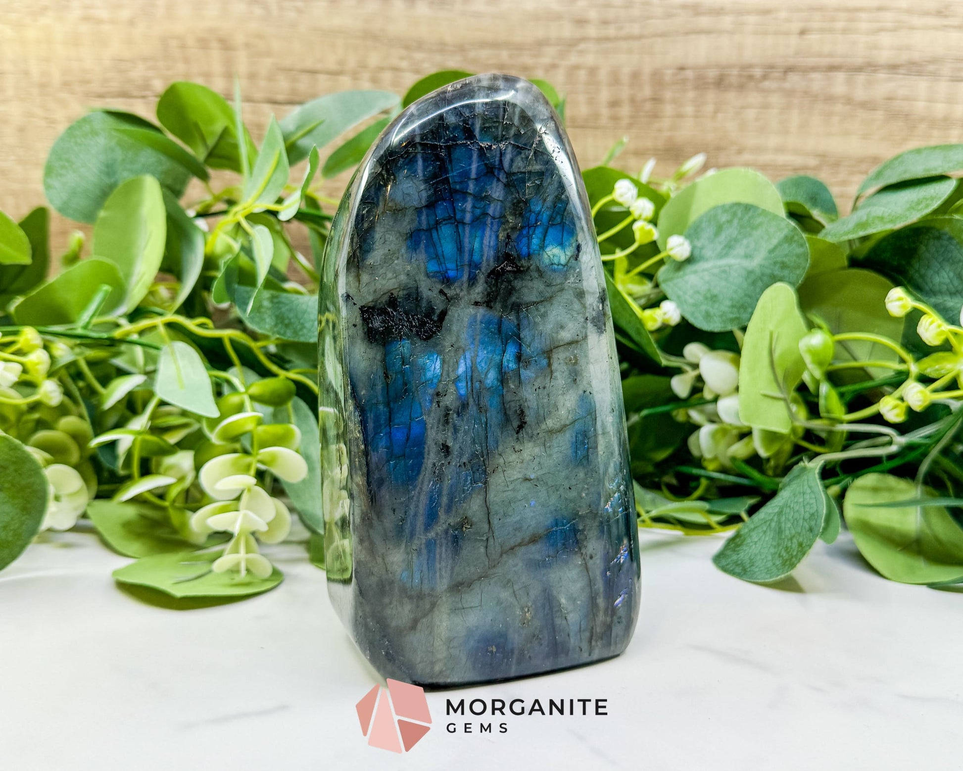 Midnight Electric Labradorite Freeform No. 7 | High‑Flash Crystal for Transformation & Spiritual Awakening