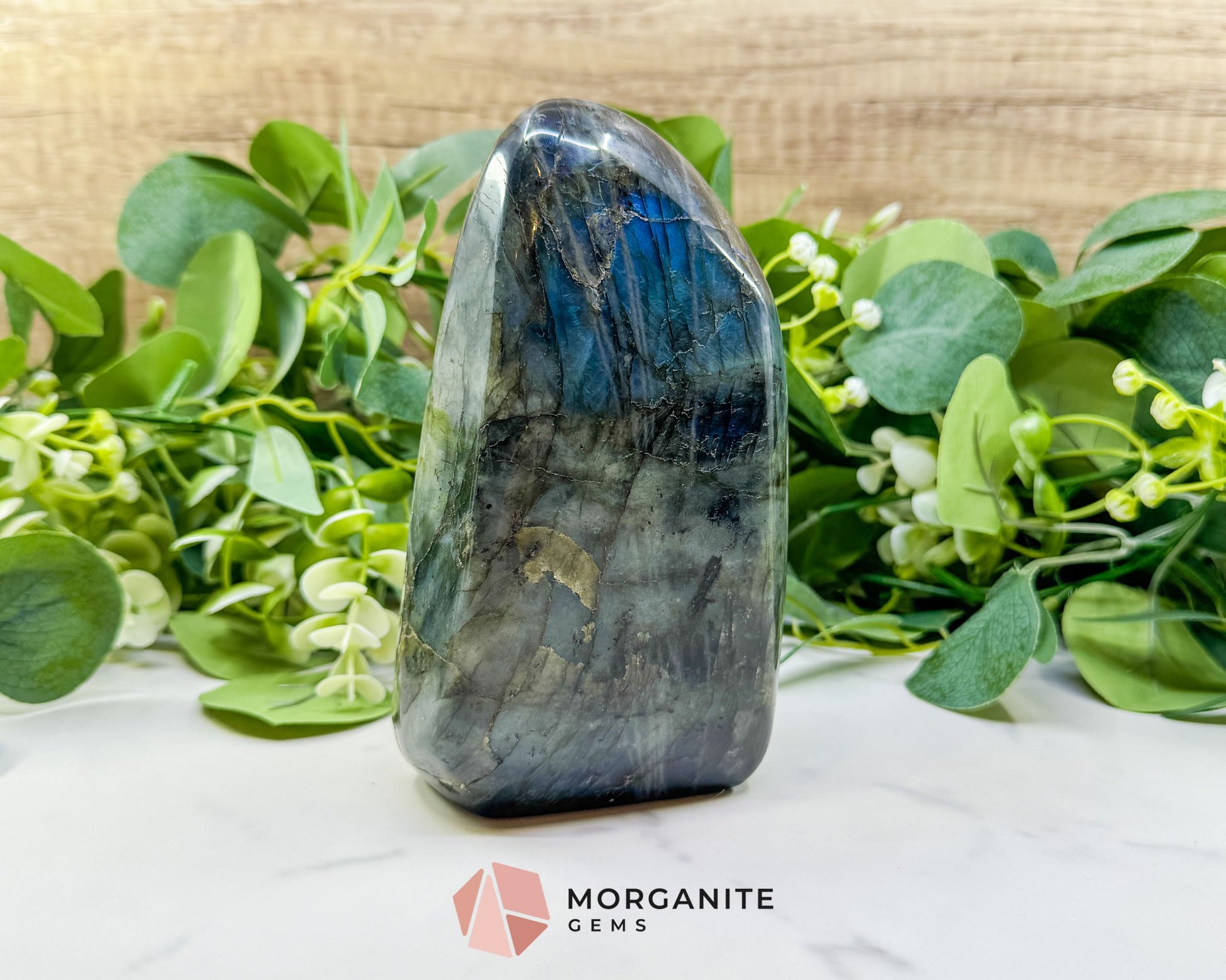 Midnight Electric Labradorite Freeform No. 7 | High‑Flash Crystal for Transformation & Spiritual Awakening