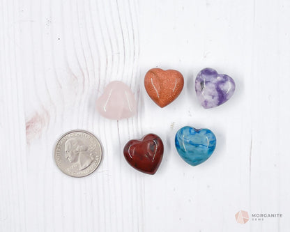 Mini Crystal Heart Valentine Gift Set-Morganite Gems