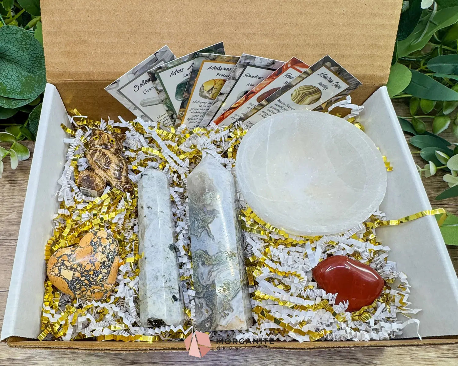 Crystal Box Display with Information Cards