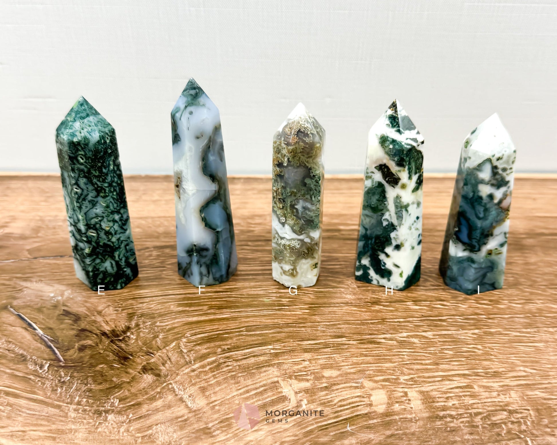 Moss Agate Tower Point – Tranquil Earthy Charm for Spiritual Connection-Morganite Gems