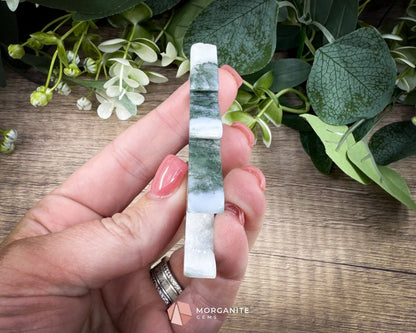 Moss Agate Tree Carving No. 2 | Self-Standing Crystal for Grounding Nature Connection & Healing - Metaphysical Crystals