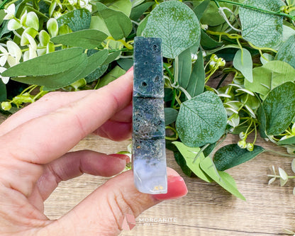 Moss Agate Tree Carving No. 3 | Self-Standing Crystal for Grounding Nature Connection & Healing - Metaphysical Crystals