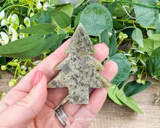Moss Agate Tree Carving No. 1 | Self-Standing Crystal for Grounding Nature Connection & Healing - Metaphysical Crystals