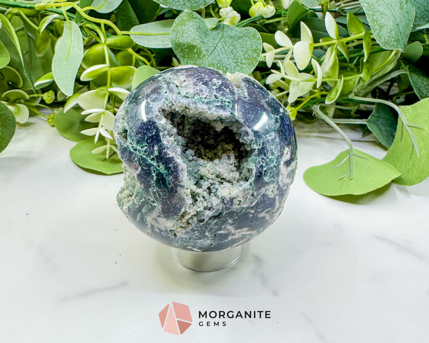 Museum-Grade Grape Agate Sphere No. 5 (72mm) – Massive 15.7oz Botryoidal Chalcedony – Premier Collector Specimen