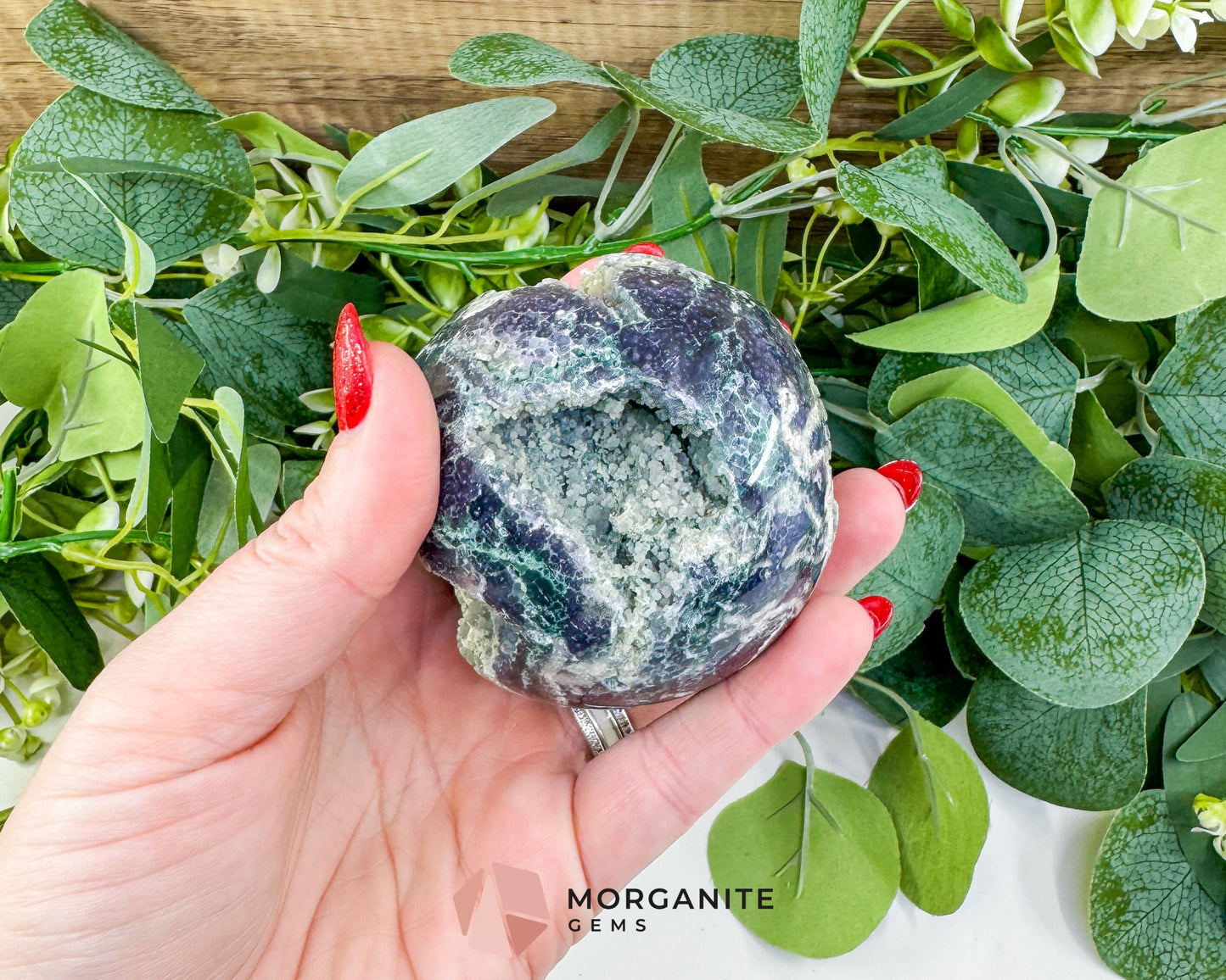 Museum-Grade Grape Agate Sphere No. 5 (72mm) – Massive 15.7oz Botryoidal Chalcedony – Premier Collector Specimen