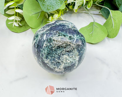 Museum-Grade Grape Agate Sphere No. 5 (72mm) – Massive 15.7oz Botryoidal Chalcedony – Premier Collector Specimen