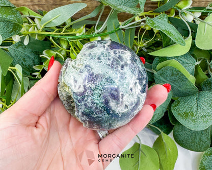 Museum-Grade Grape Agate Sphere No. 5 (72mm) – Massive 15.7oz Botryoidal Chalcedony – Premier Collector Specimen