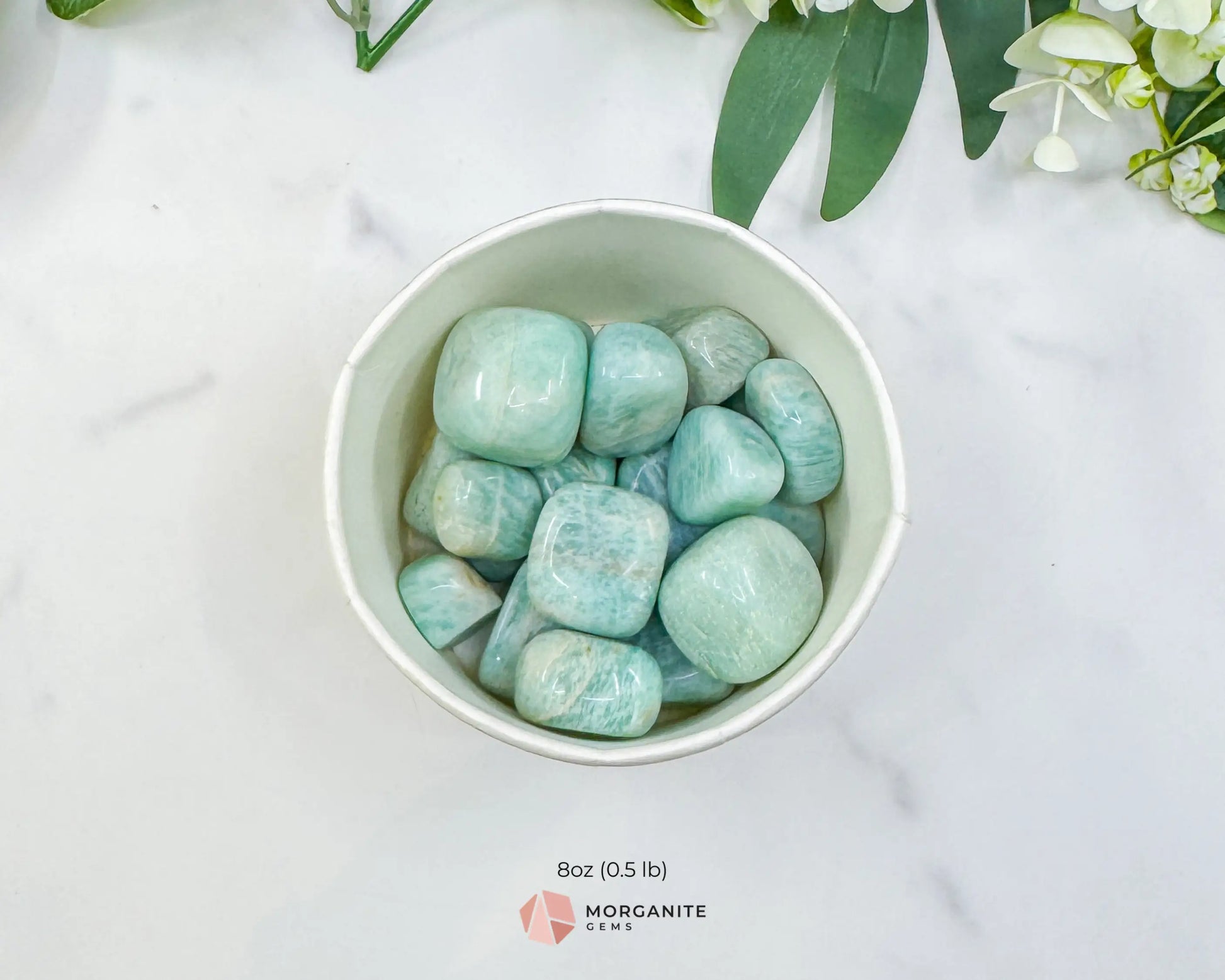 Natural Amazonite Tumbled Stones - Small 15-30mm Polished Crystals - Bulk Green Amazonite for Grids & Crafting - 1 lb