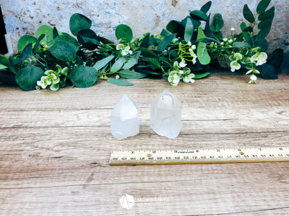 Natural Clear Quartz Tower-Morganite Gems