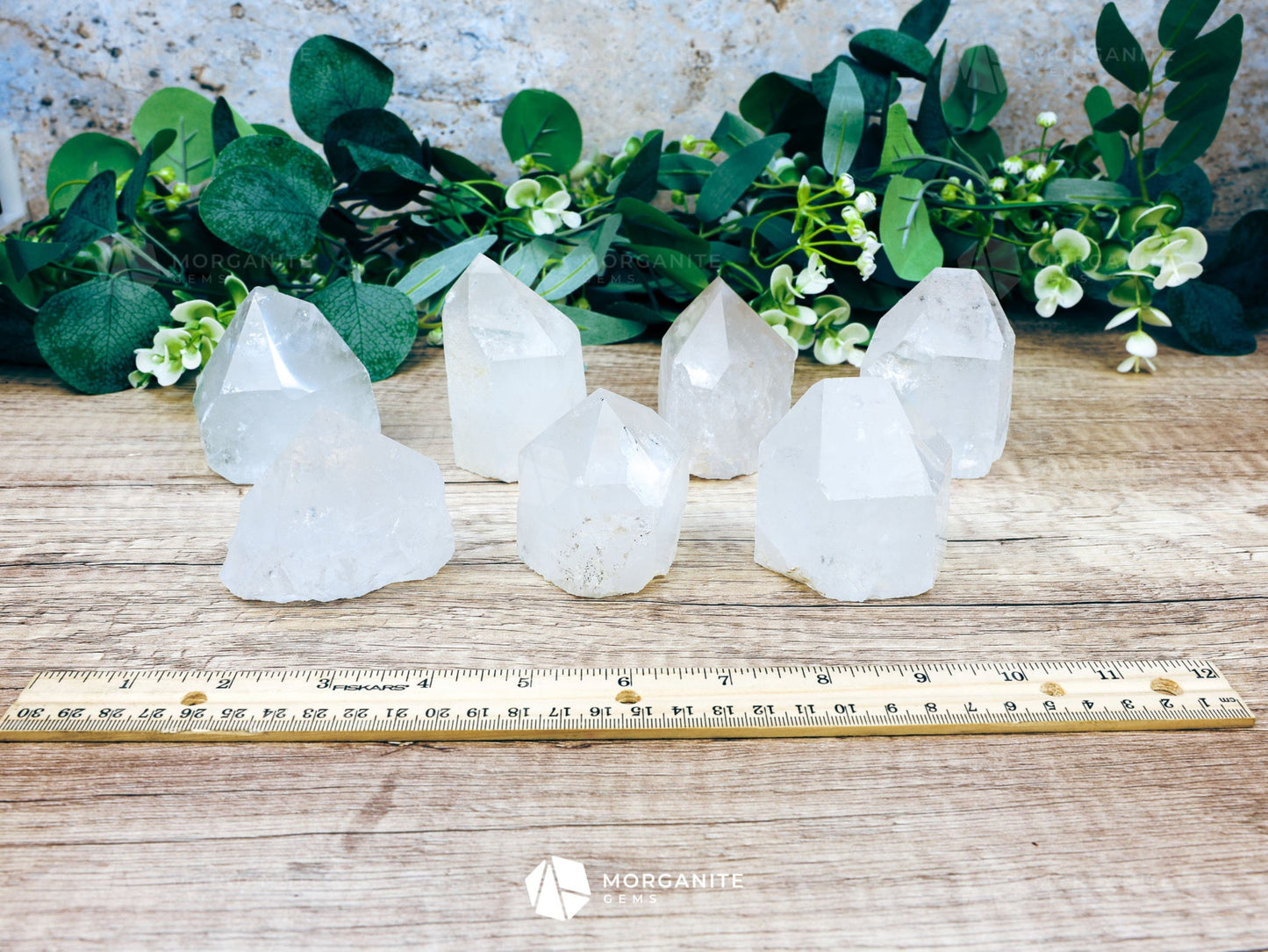 Natural Clear Quartz Tower-Morganite Gems