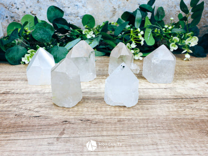 Natural Clear Quartz Tower-Morganite Gems