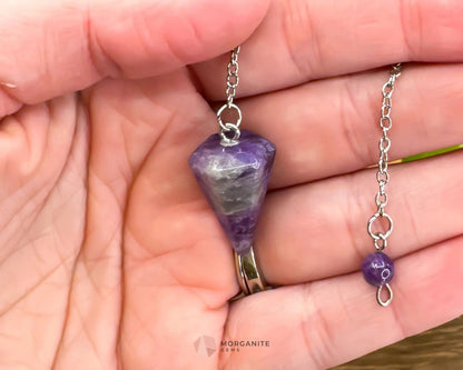 Natural Crystal Pendulum-Morganite Gems