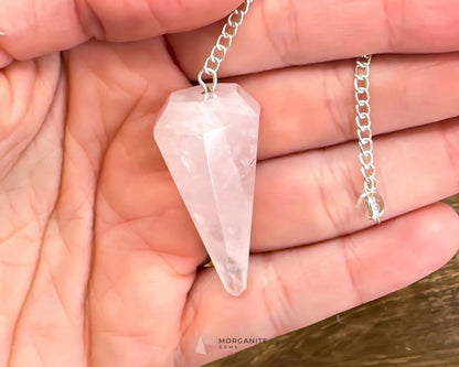 Natural Crystal Pendulum-Morganite Gems