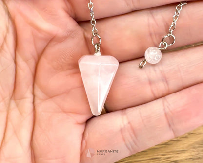 Natural Crystal Pendulum-Morganite Gems