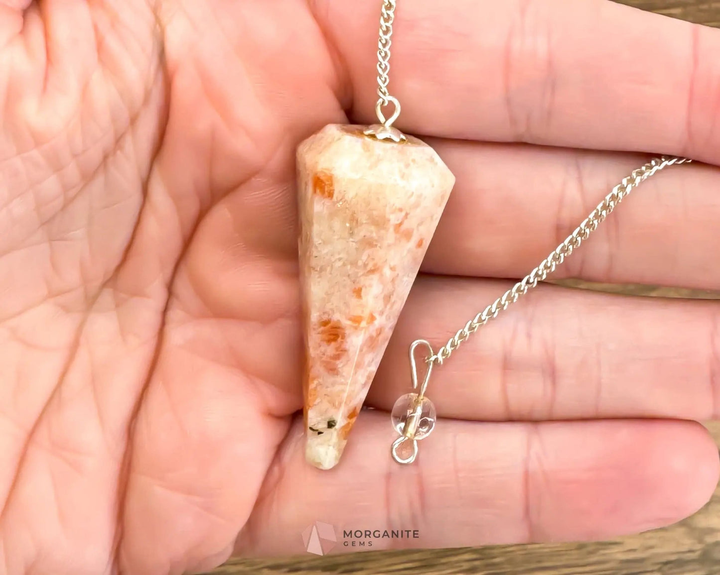 Natural Crystal Pendulum-Morganite Gems