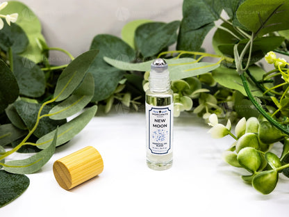 New Moon Roll-On Essential Oil Blend-Morganite Gems