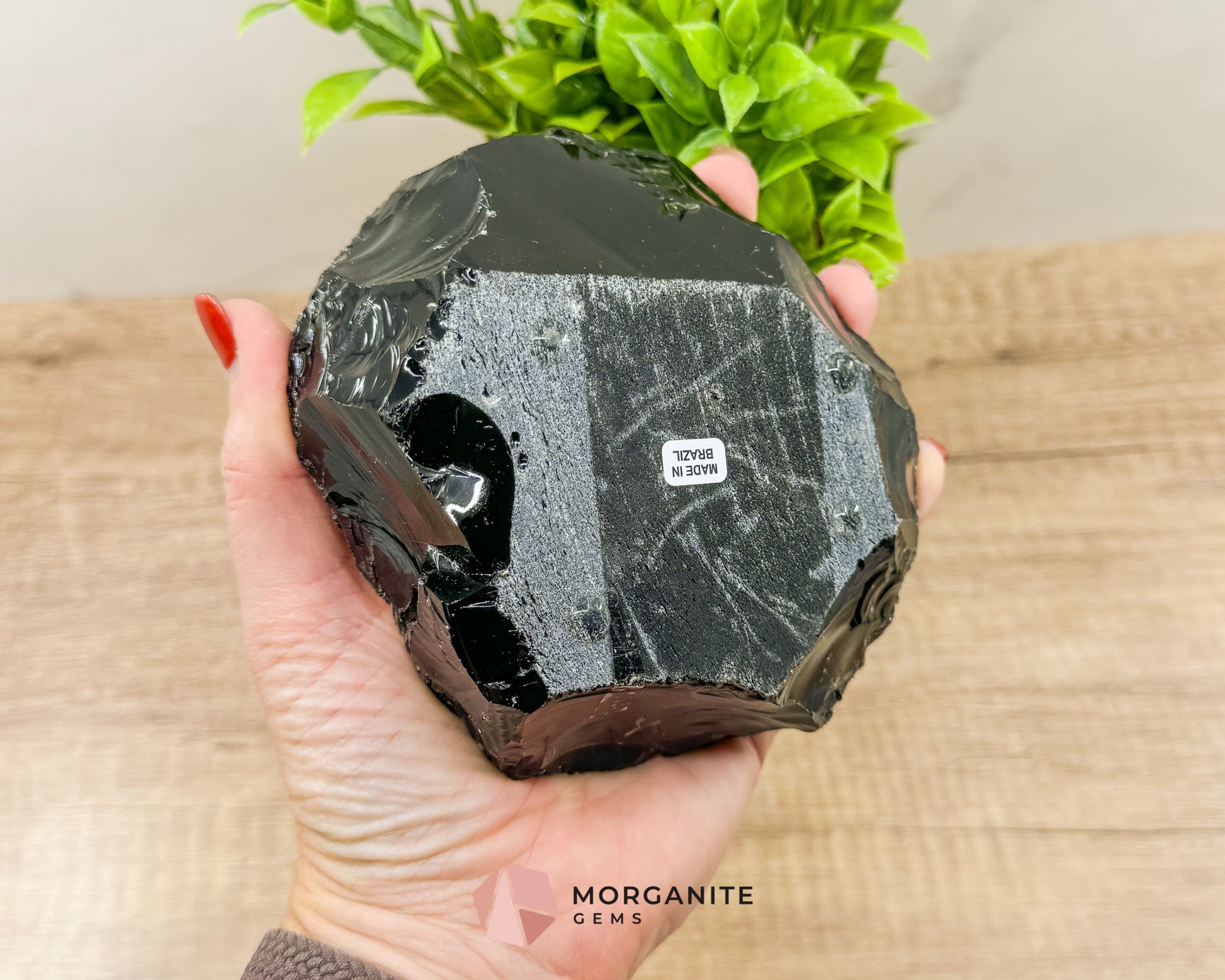 Obsidian Tea Light Candle Holder – Raw Elegance and Natural Beauty-Morganite Gems