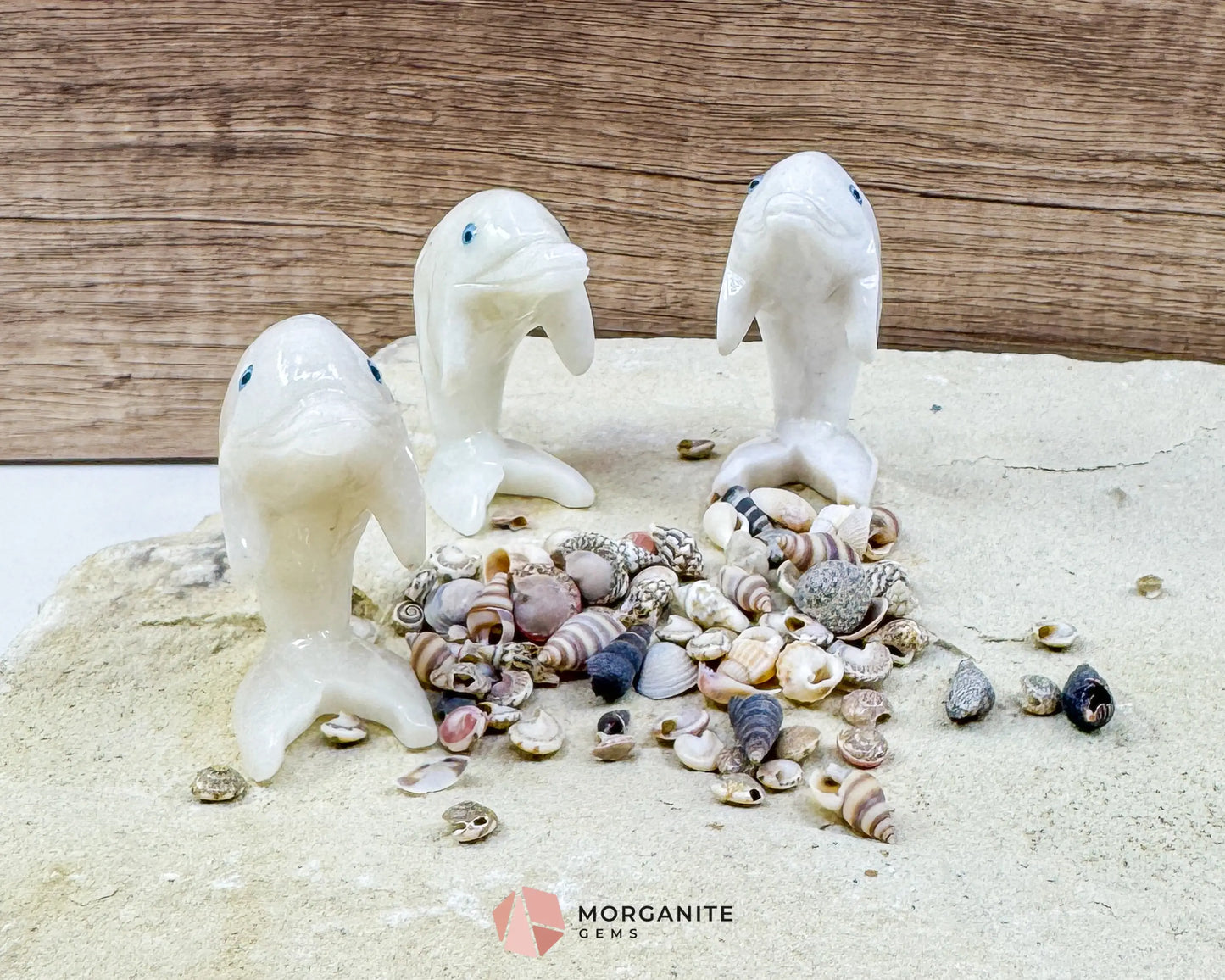 Onyx Dolphin Carving – 2″ Hand‑Carved in Blue Onyx or White Onyx - Metaphysical Crystals