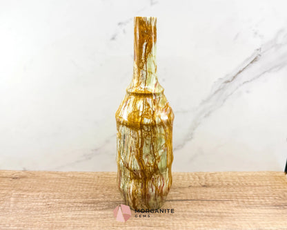Onyx Large Bottle Vase – 12-Inch Tall Wine Bottle Design-Morganite Gems