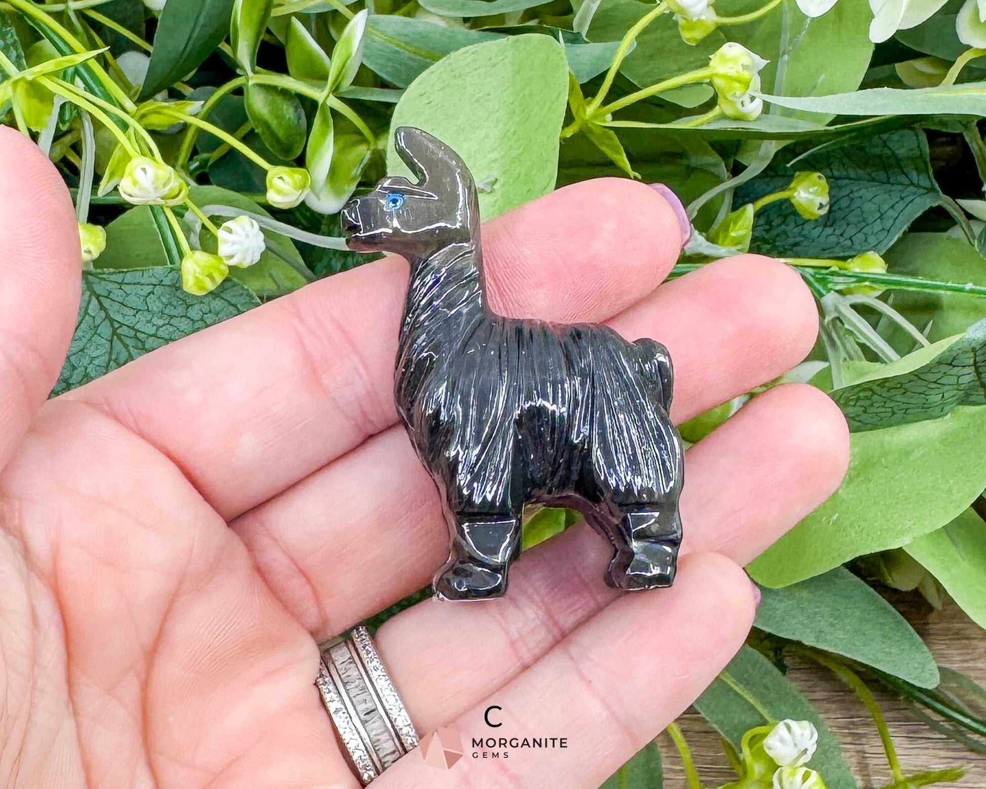 Onyx Llama Carving (2”) – Hand-Carved Symbol of Strength Endurance & Stability - Metaphysical Crystals