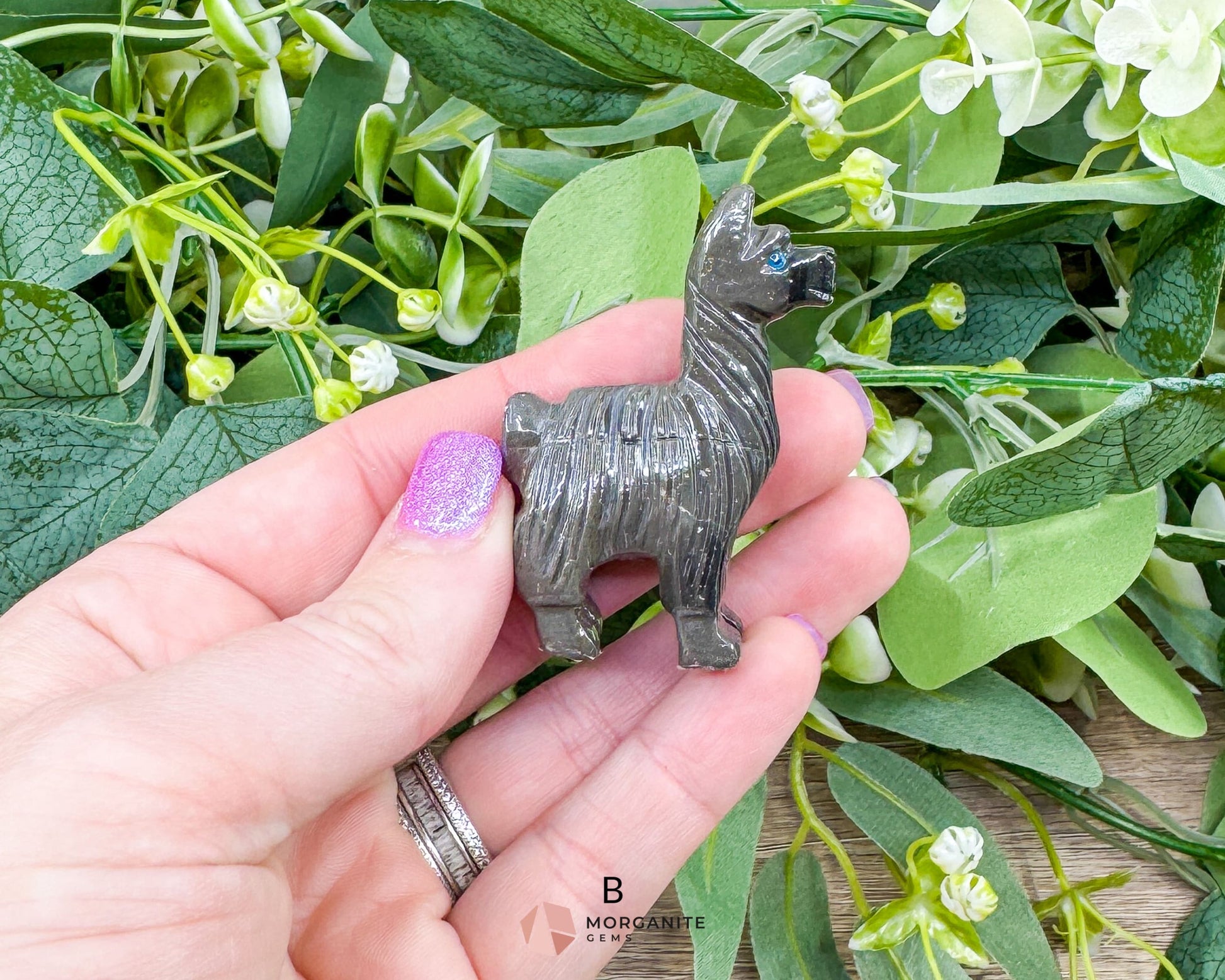 Onyx Llama Carving (2”) – Hand-Carved Symbol of Strength Endurance & Stability - Metaphysical Crystals
