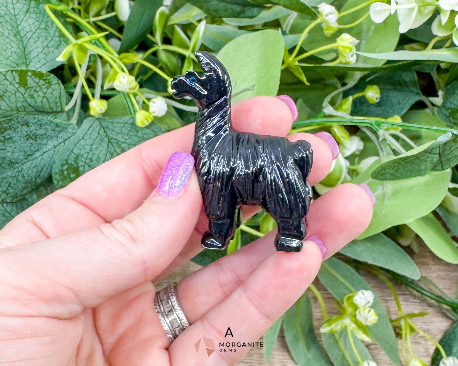 Onyx Llama Carving (2”) – Hand-Carved Symbol of Strength Endurance & Stability - Metaphysical Crystals