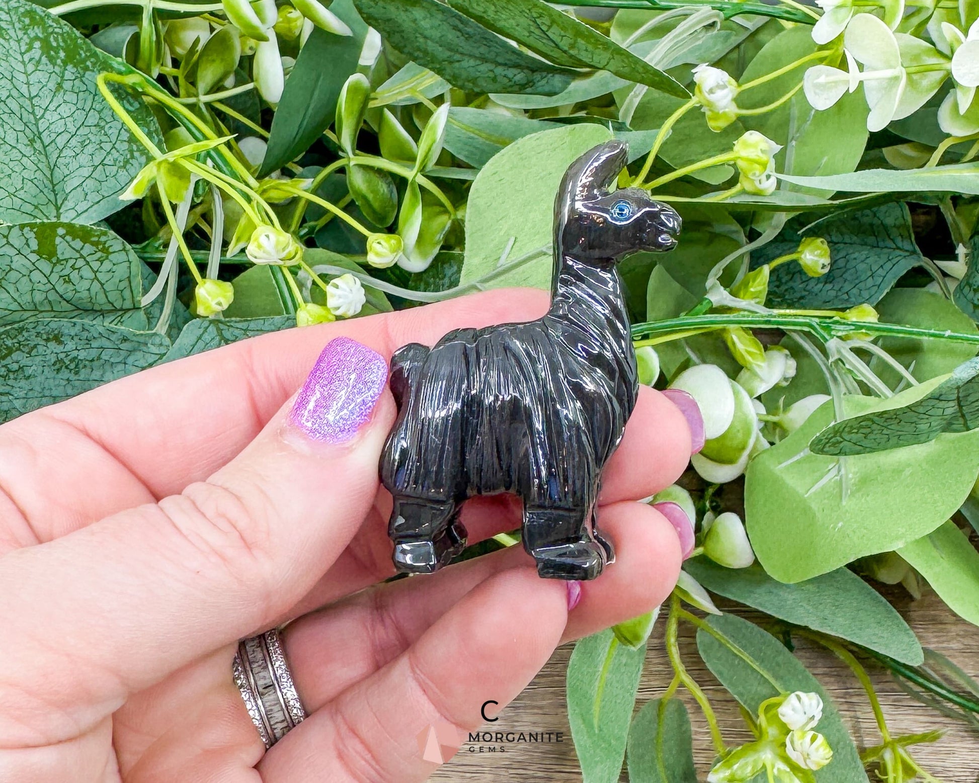Onyx Llama Carving (2”) – Hand-Carved Symbol of Strength Endurance & Stability - Metaphysical Crystals
