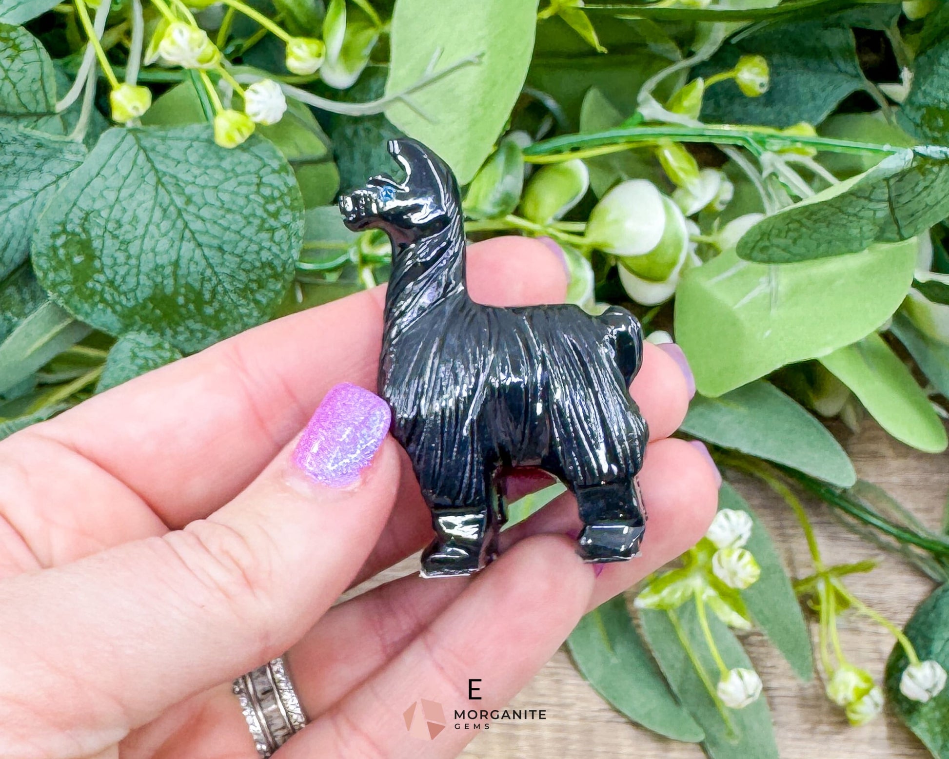 Onyx Llama Carving (2”) – Hand-Carved Symbol of Strength Endurance & Stability - Metaphysical Crystals
