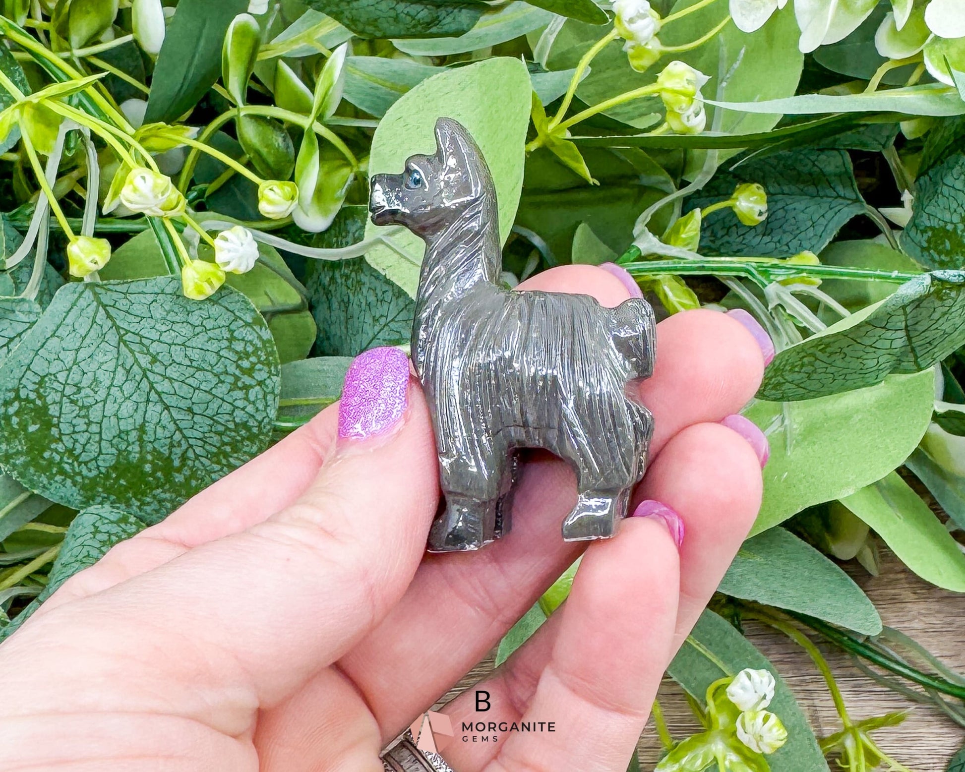 Onyx Llama Carving (2”) – Hand-Carved Symbol of Strength Endurance & Stability - Metaphysical Crystals