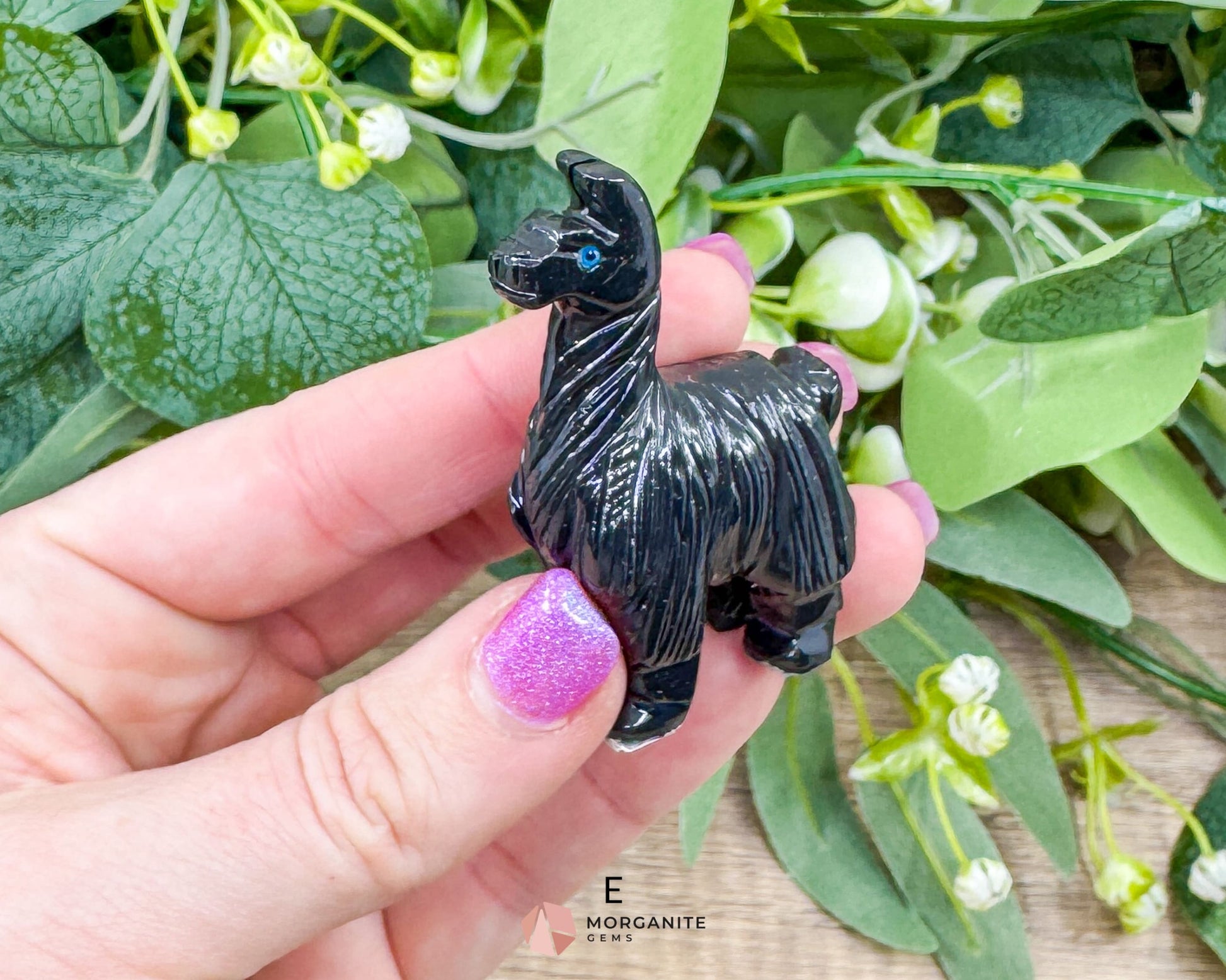 Onyx Llama Carving (2”) – Hand-Carved Symbol of Strength Endurance & Stability - Metaphysical Crystals