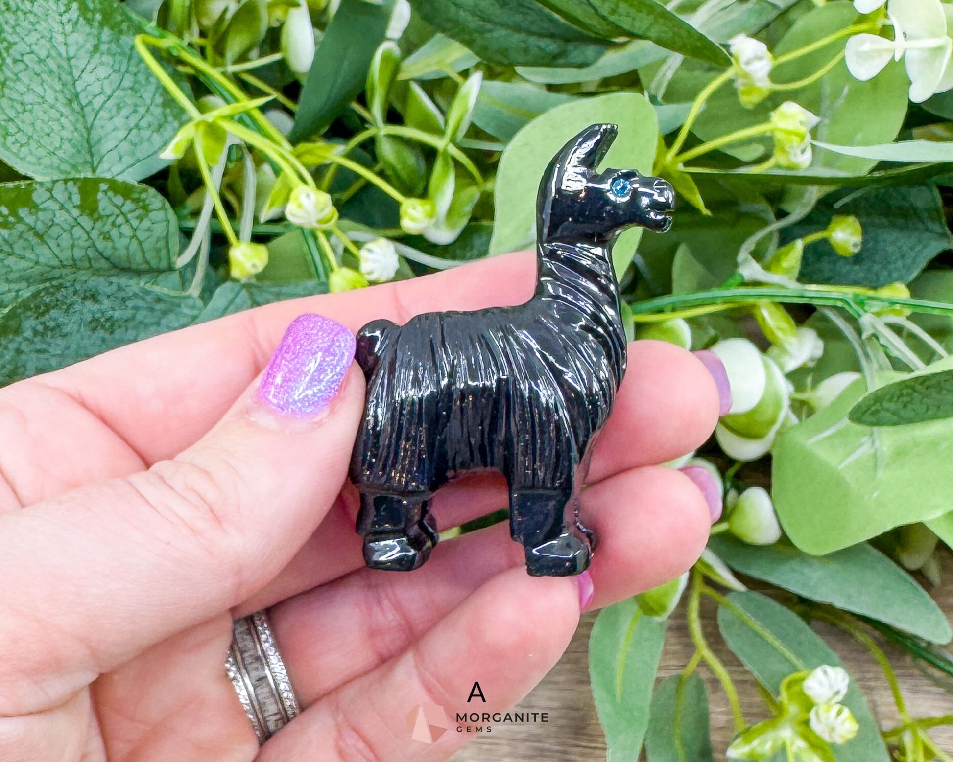 Onyx Llama Carving (2”) – Hand-Carved Symbol of Strength Endurance & Stability - Metaphysical Crystals