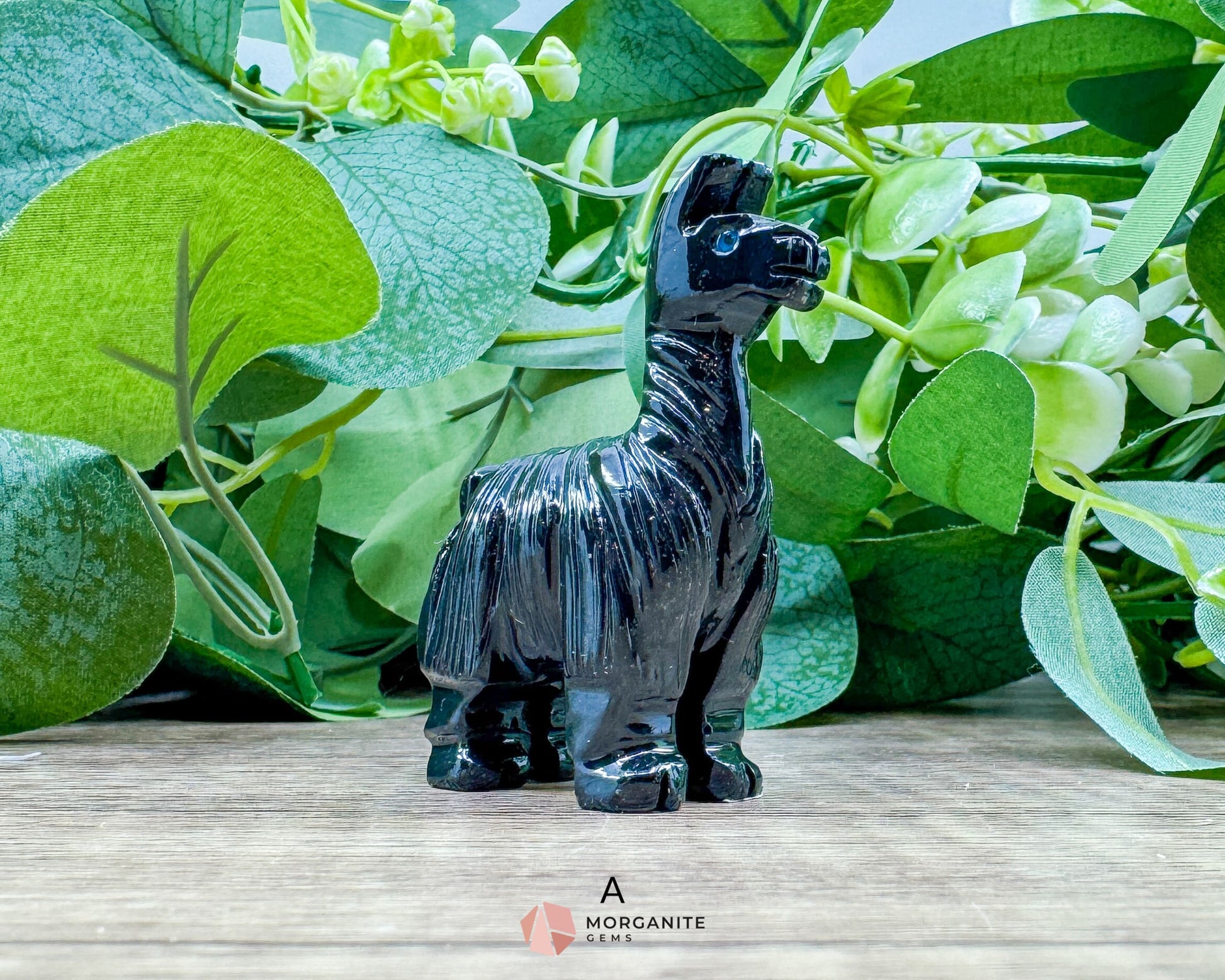 Onyx Llama Carving (2”) – Hand-Carved Symbol of Strength Endurance & Stability - A - Metaphysical Crystals