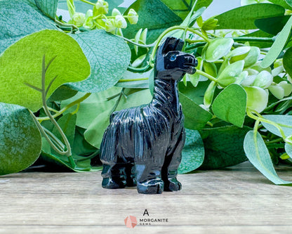 Onyx Llama Carving (2”) – Hand-Carved Symbol of Strength Endurance & Stability - A - Metaphysical Crystals