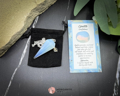 Opalite Pendulum for Transition & Inner Peace - Metaphysical Crystals