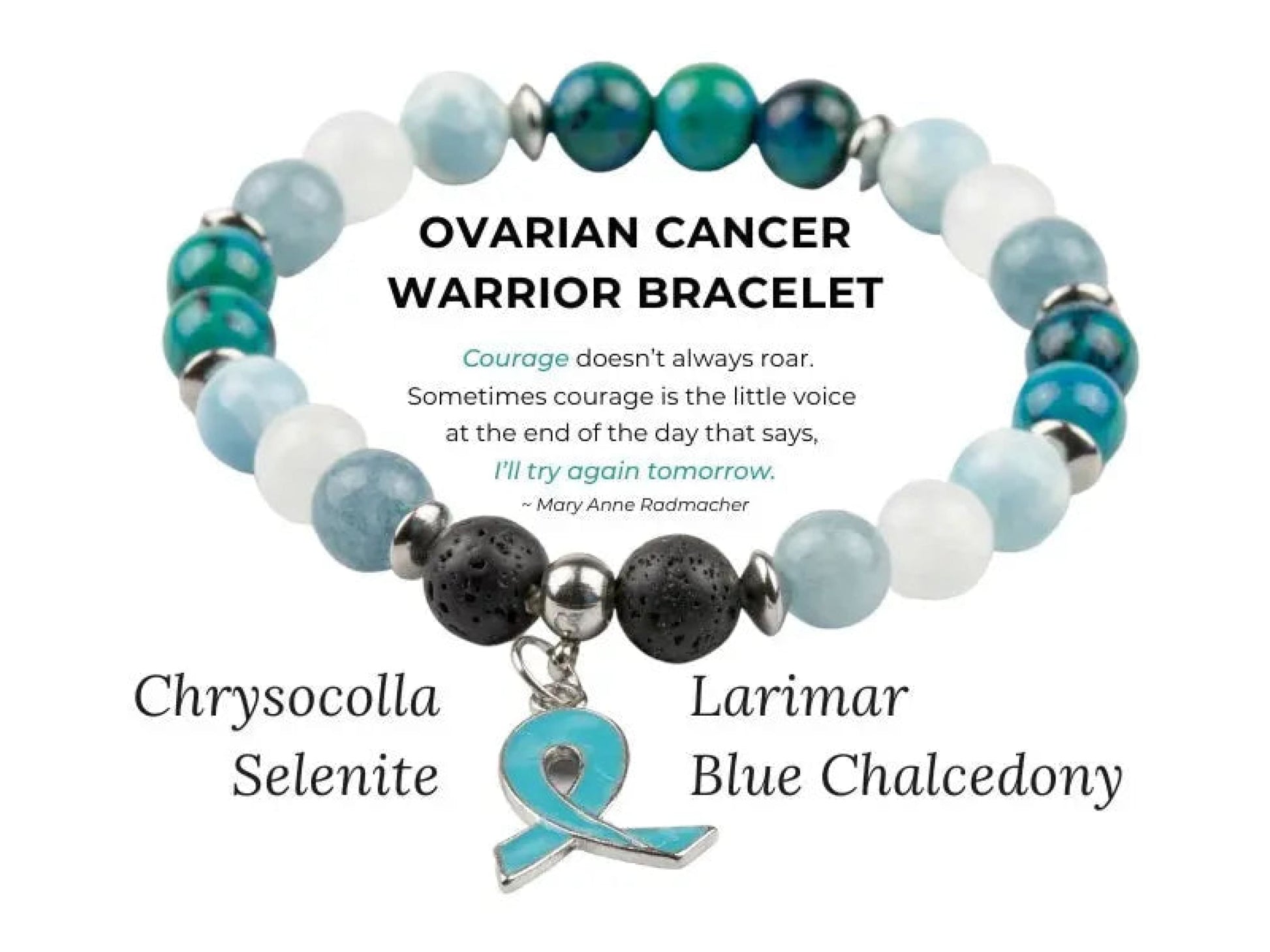 Ovarian Cancer Bracelet-Morganite Gems
