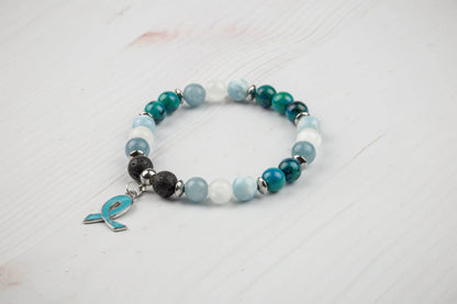 Ovarian Cancer Bracelet-Morganite Gems