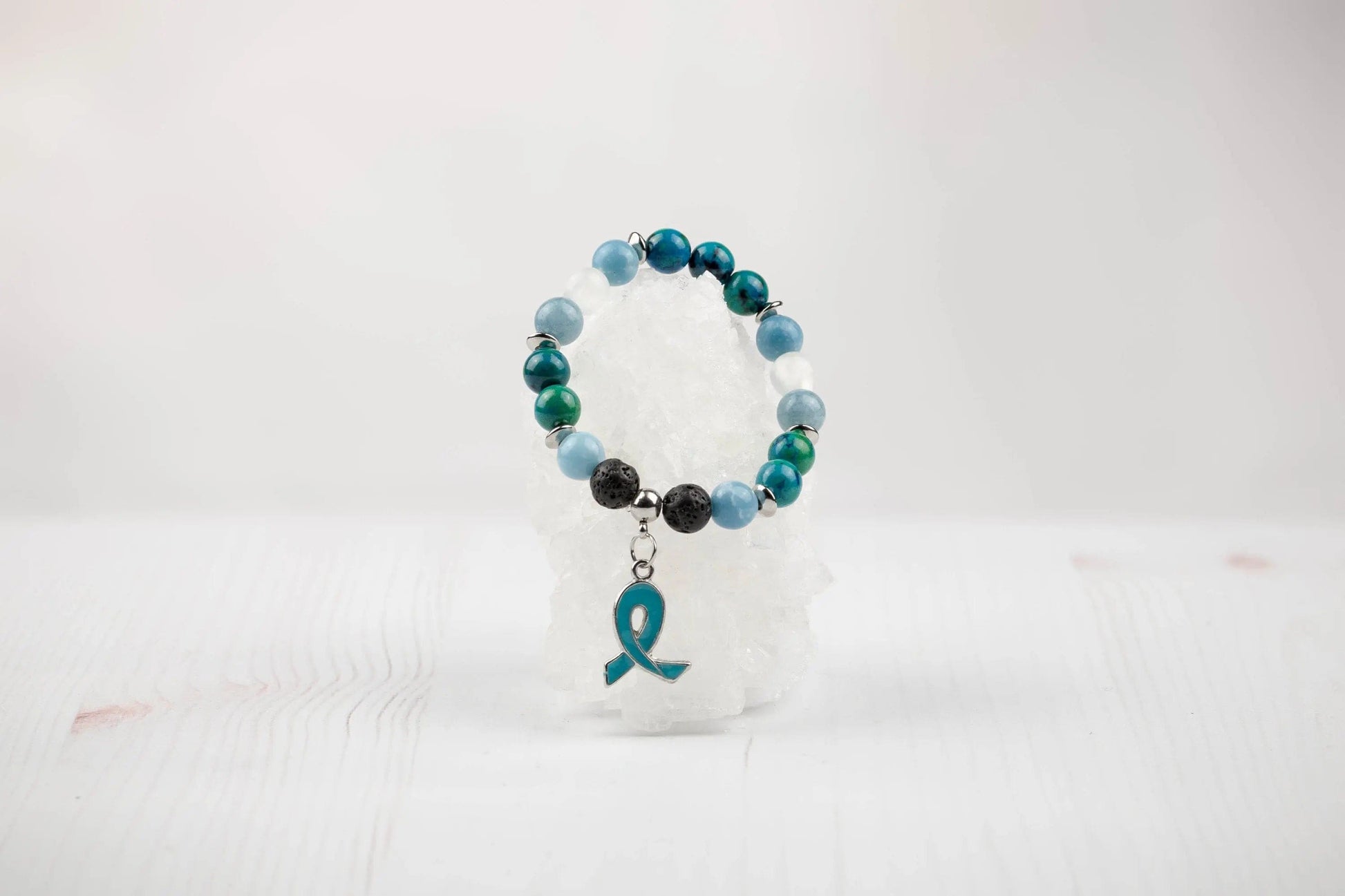Ovarian Cancer Bracelet-Morganite Gems