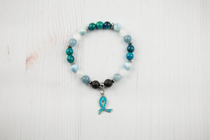 Ovarian Cancer Bracelet-Morganite Gems