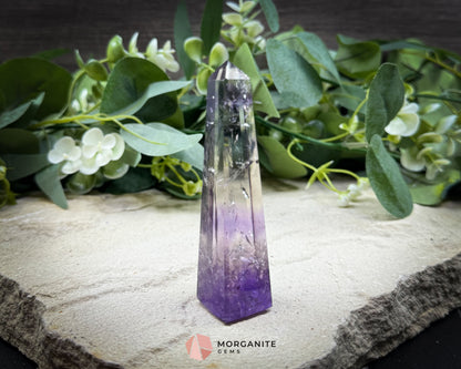 Phantom Amethyst Obelisk – AAA Polished Crystal Tower for Intuition Healing & Spiritual Growth - Metaphysical Crystals